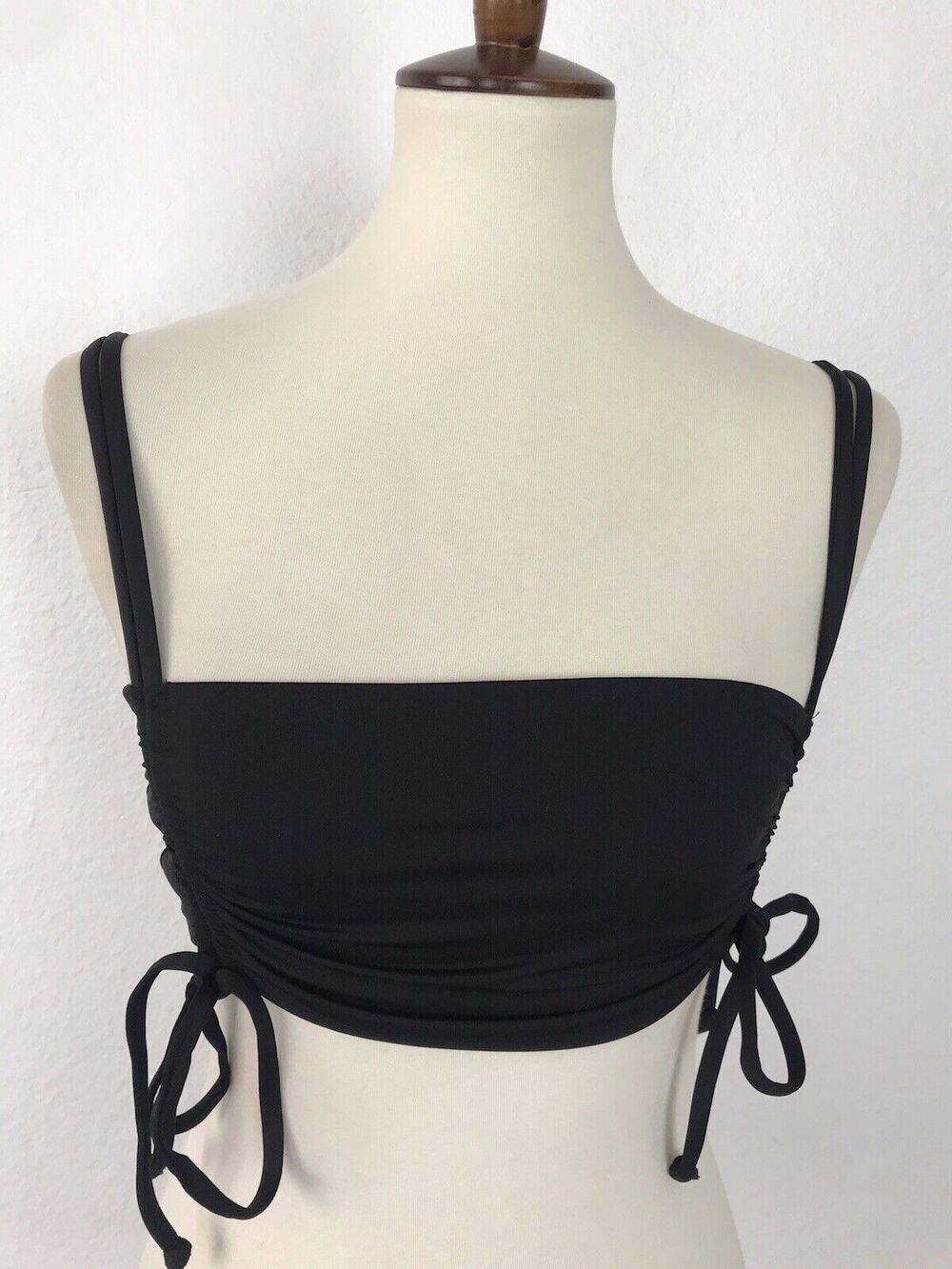 Toluca Swim Bandeau Crop Cinched Bikini‎ Top Swimwear Sporty Festival Beach